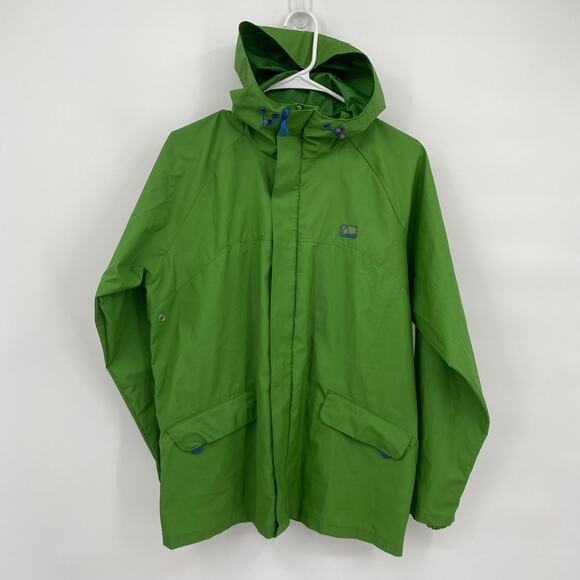 Head Full Zip Long Sleeve Raincoat Outdoor Jacket Green Kids Size XL - Picture 1 of 10